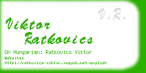 viktor ratkovics business card